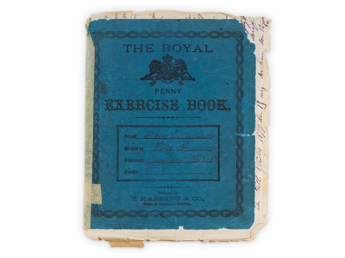Dagbok förd av Peter Svensson från Österböle, Rengsjö. 1885 förde han dagbok på engelska.